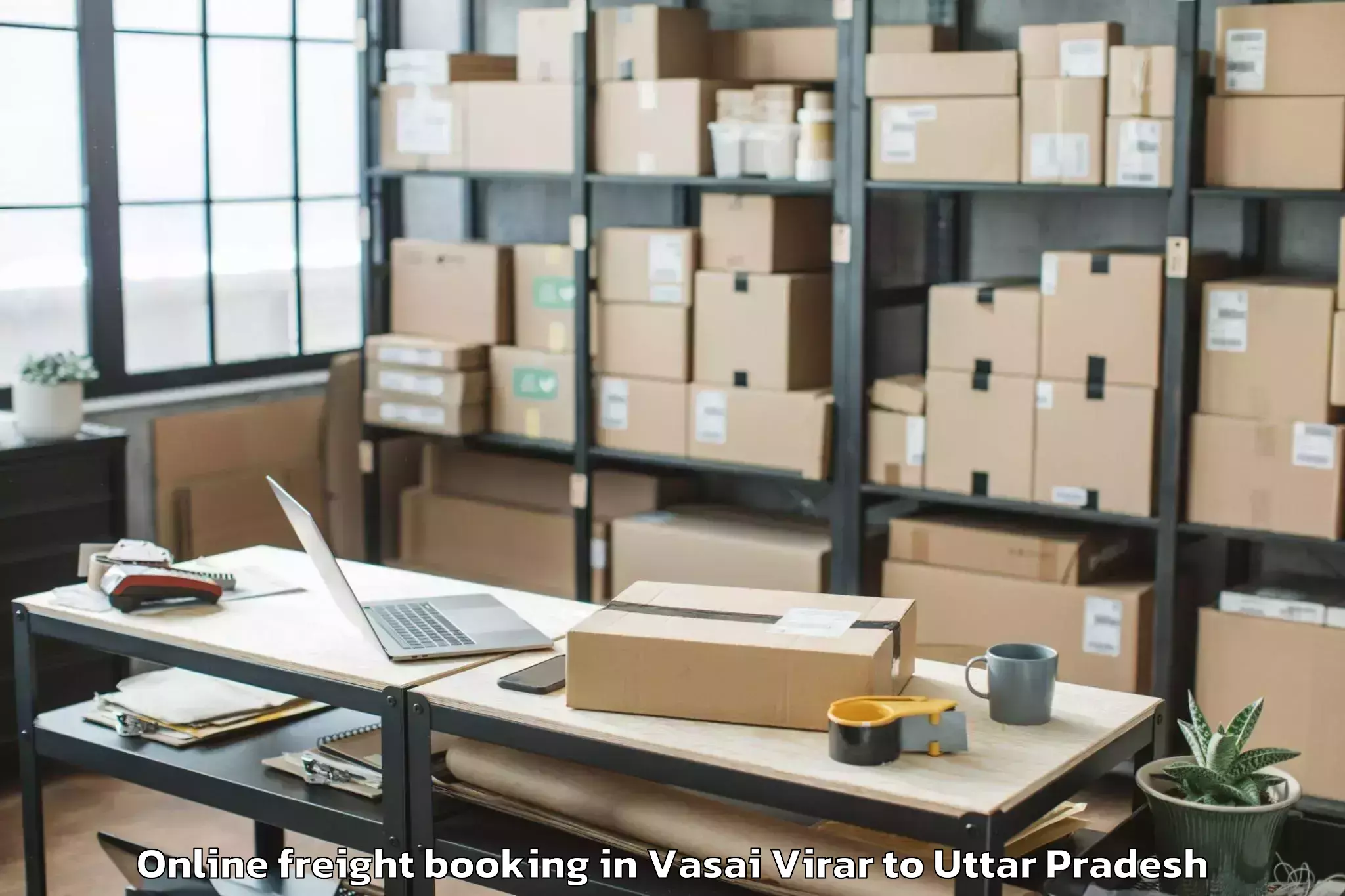 Book Vasai Virar to Samthar Online Freight Booking